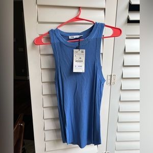 Zara rib sweater tank with Tags! Size L